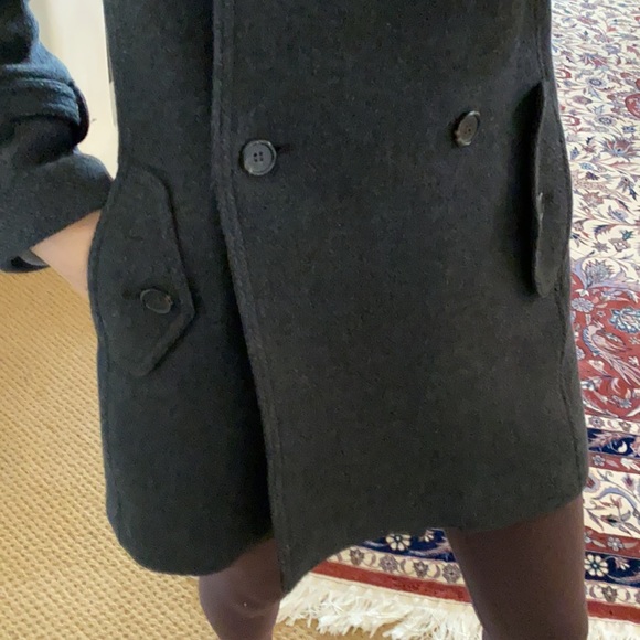 Gorgeous deep grey double breasted JCrew coat excellent used condition - Picture 3 of 9